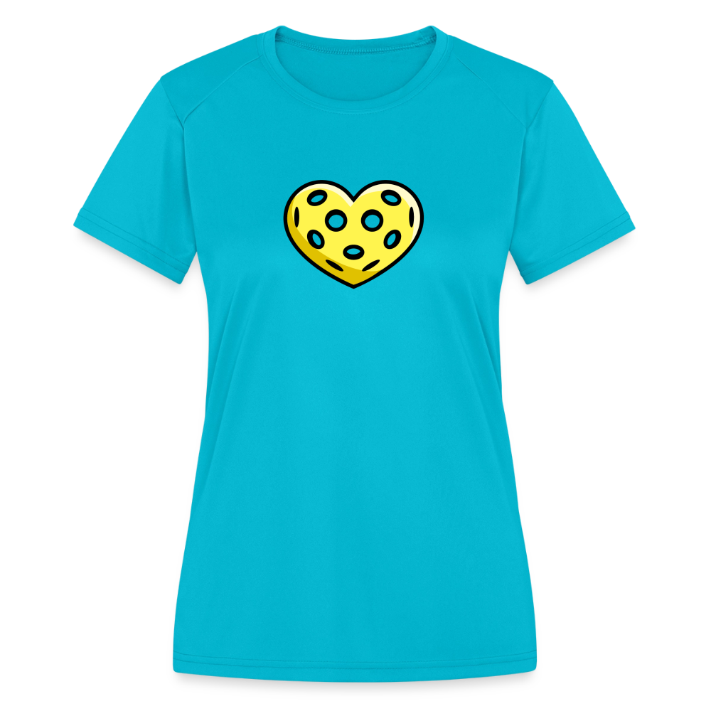 Women's Moisture-Wicking Pickleball T-Shirt in turquoise