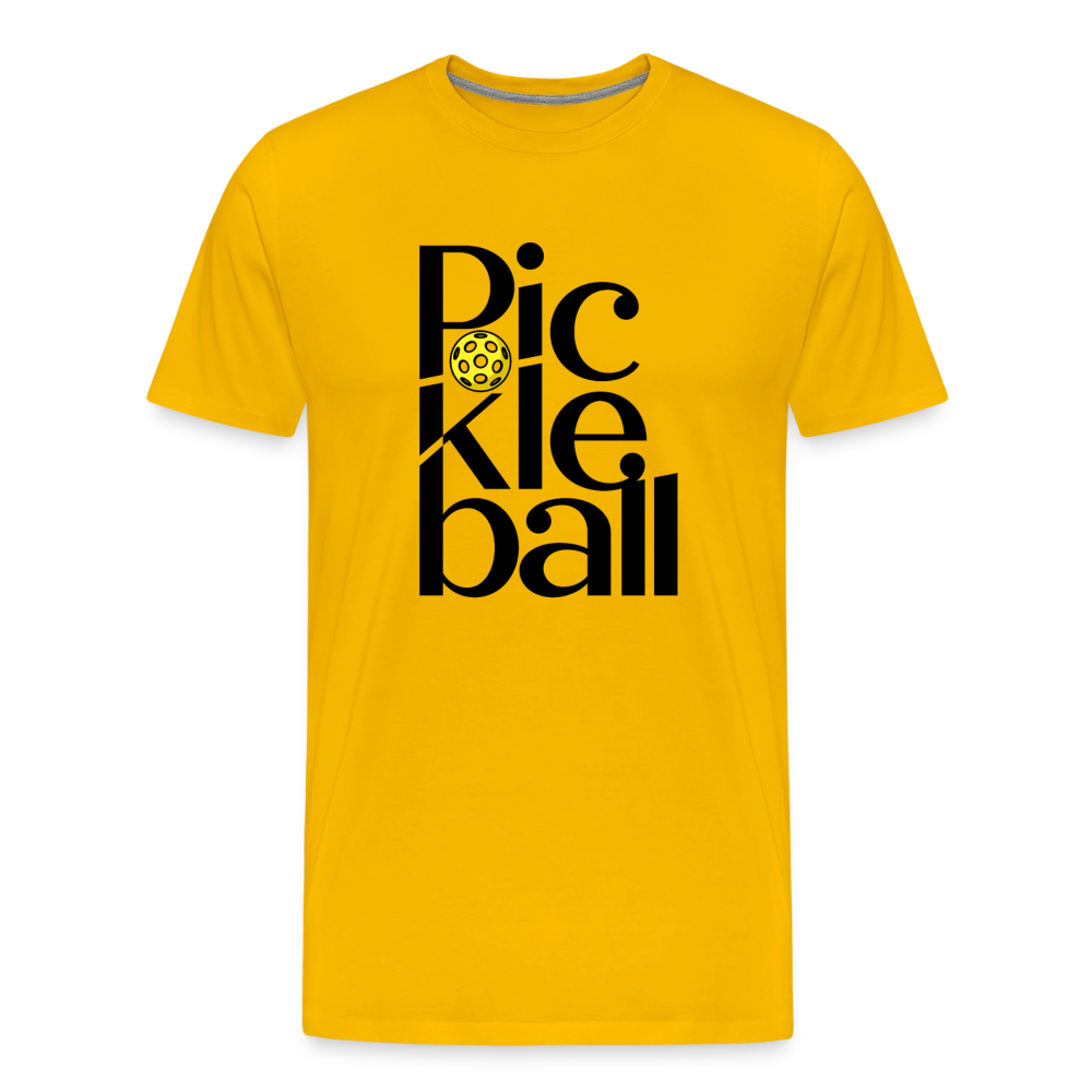 Men's Premium Pickleball T-Shirt in sun yellow