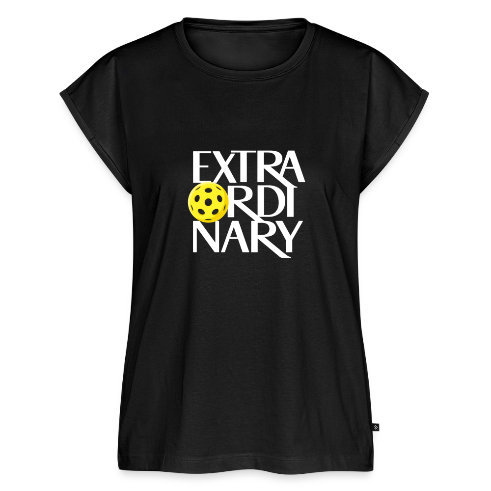 Women's Pickleball Roll-Cuff T-Shirt in black