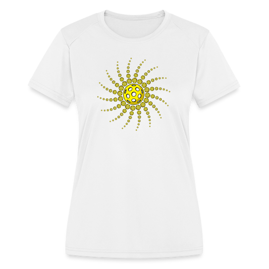Women's Moisture-Wicking Pickleball T-Shirt in white