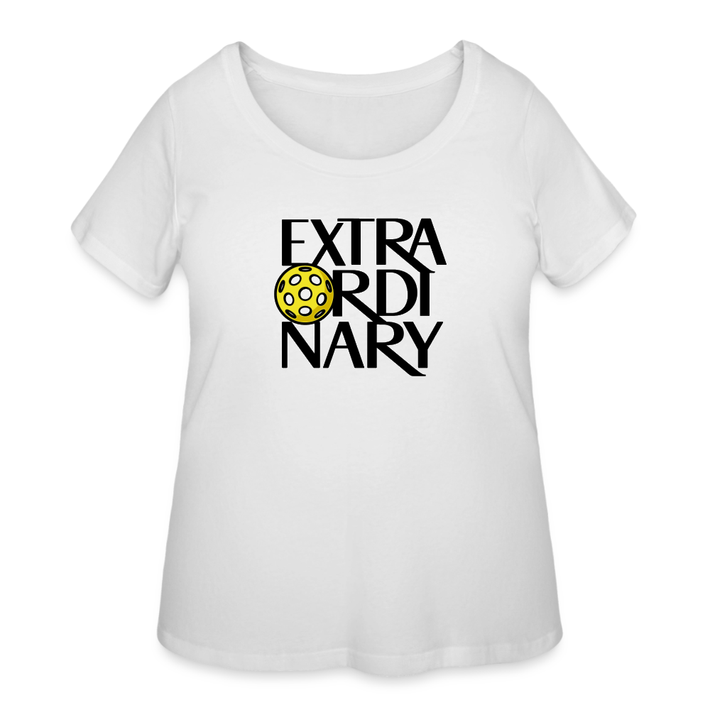 Women's Curvy-Fit Pickleball T-Shirt in white