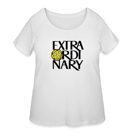 Women's Curvy-Fit Pickleball T-Shirt in white
