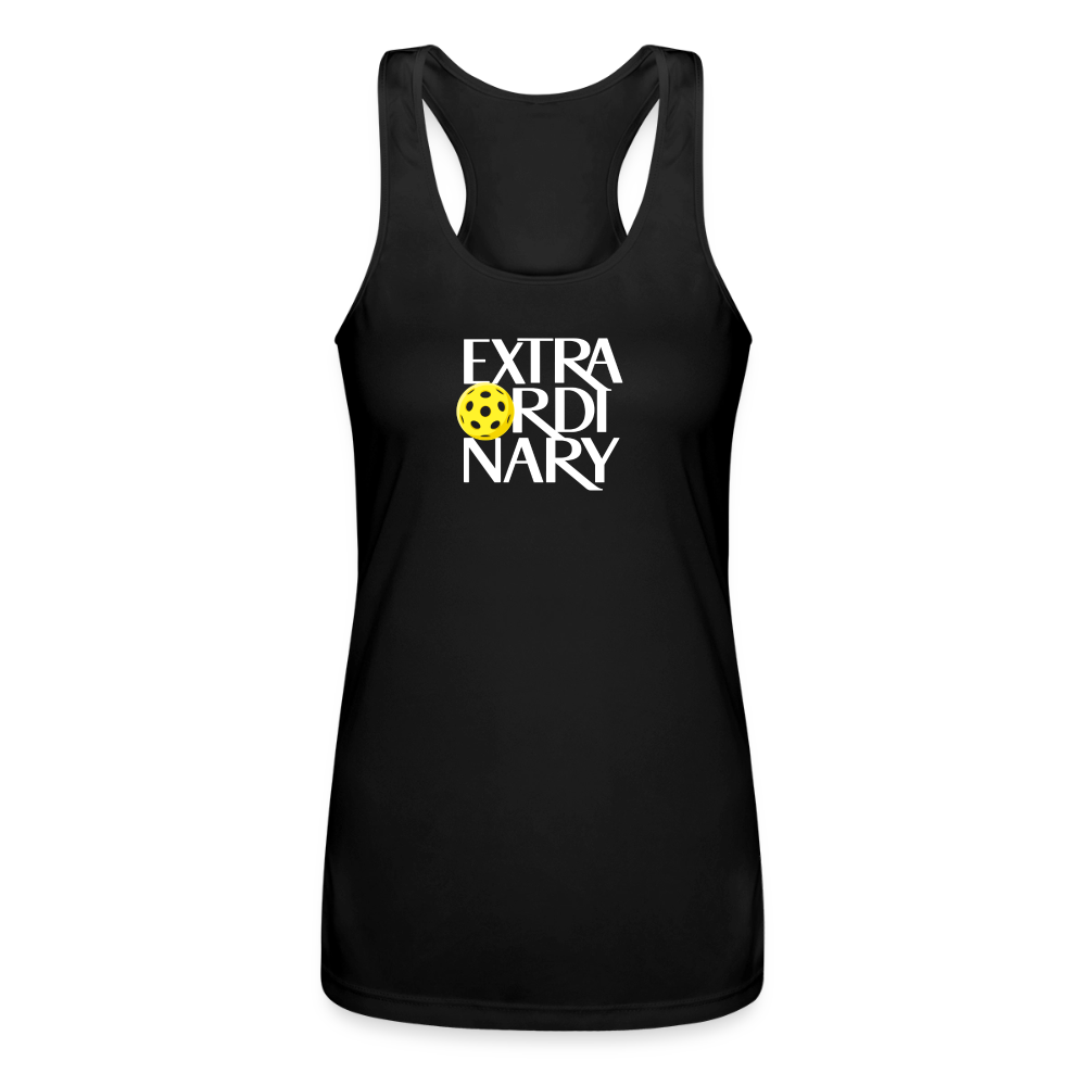 Women's Pickleball Performance Racerback Tank in charcoal