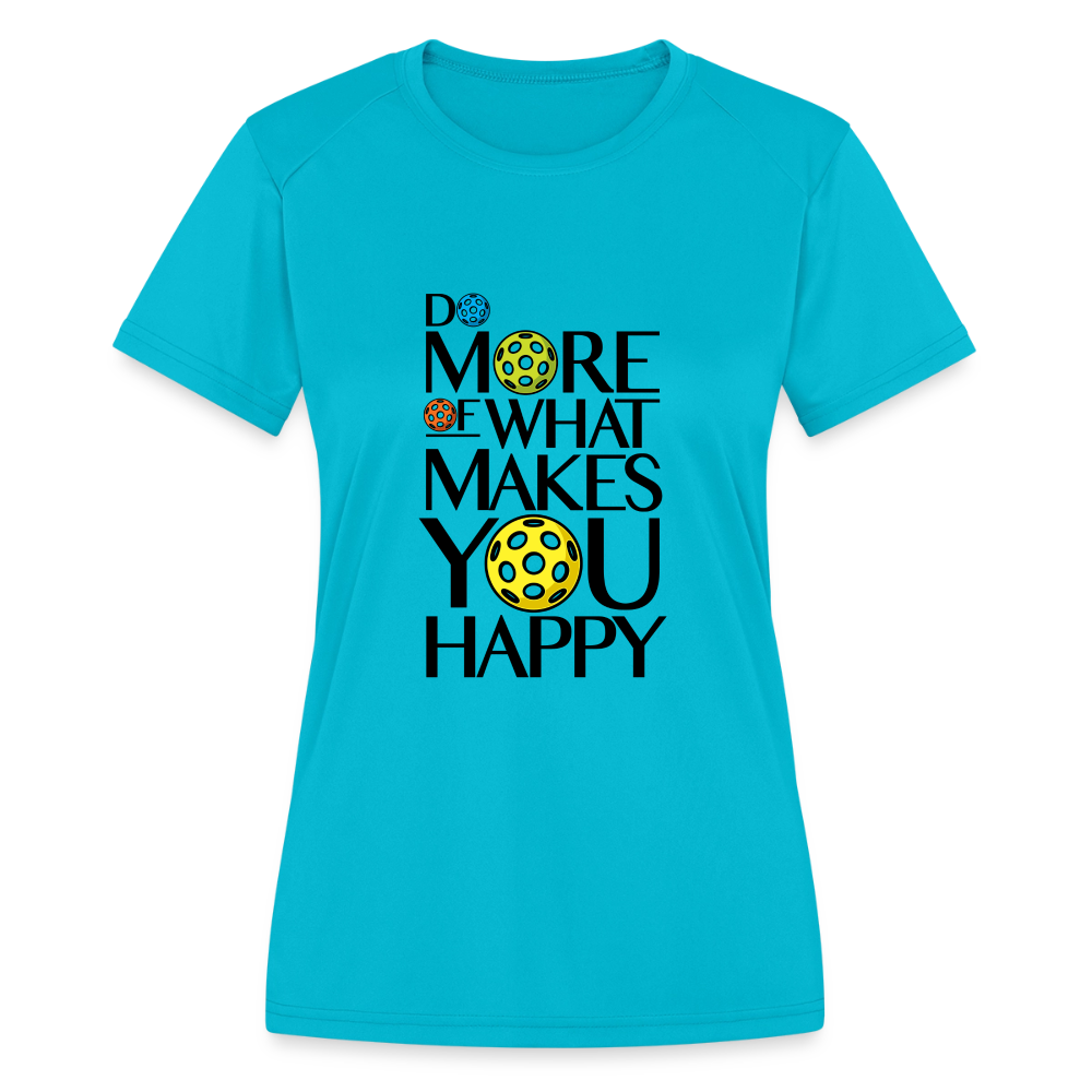 Women's Moisture-Wicking Pickleball T-Shirt in turquoise