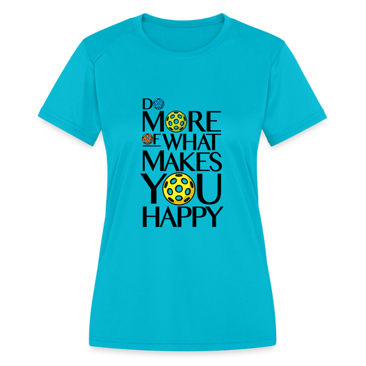 Women's Moisture-Wicking Pickleball T-Shirt in turquoise