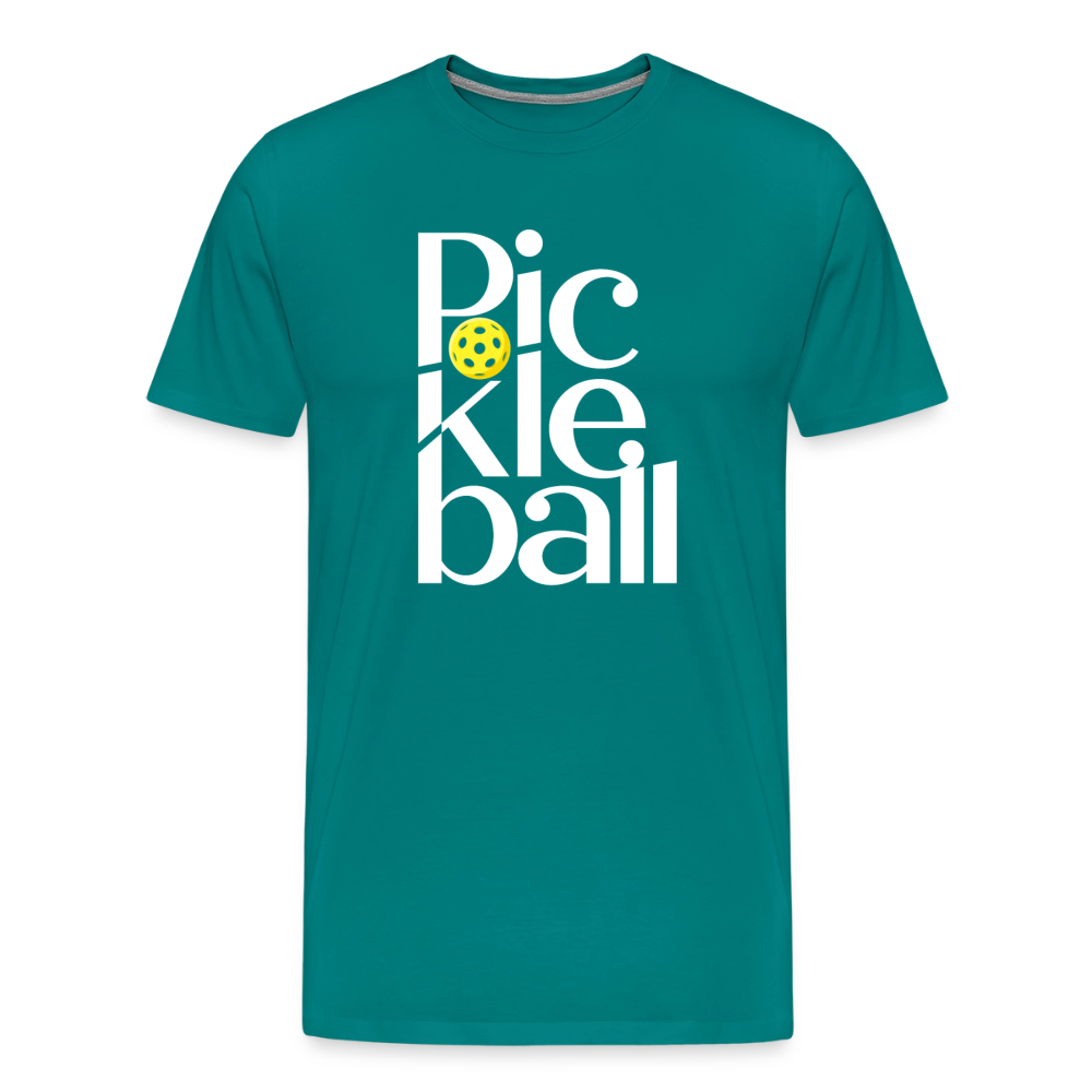 Men's Premium Pickleball T-Shirt in charcoal grey