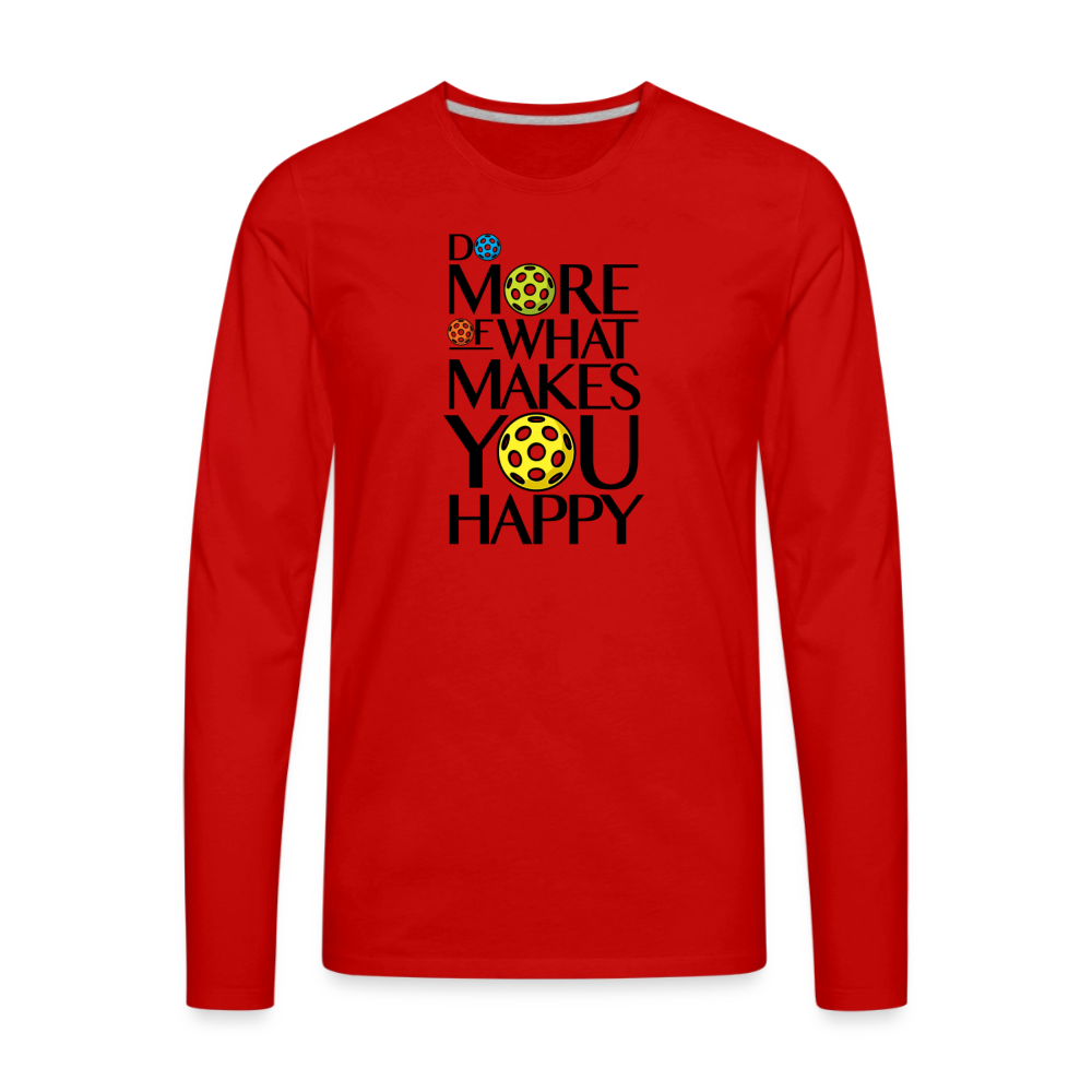 Men's Premium Pickleball Long-Sleeve T-Shirt in heather gray