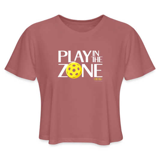 Women's Pickleball Cropped T-Shirt in mauve