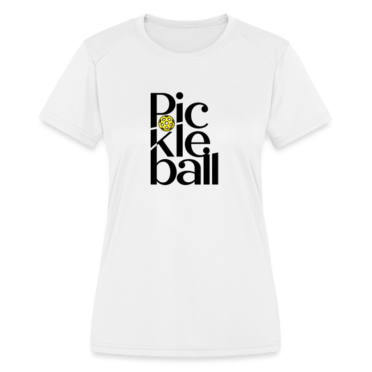 Women's Moisture-Wicking Pickleball T-Shirt in white
