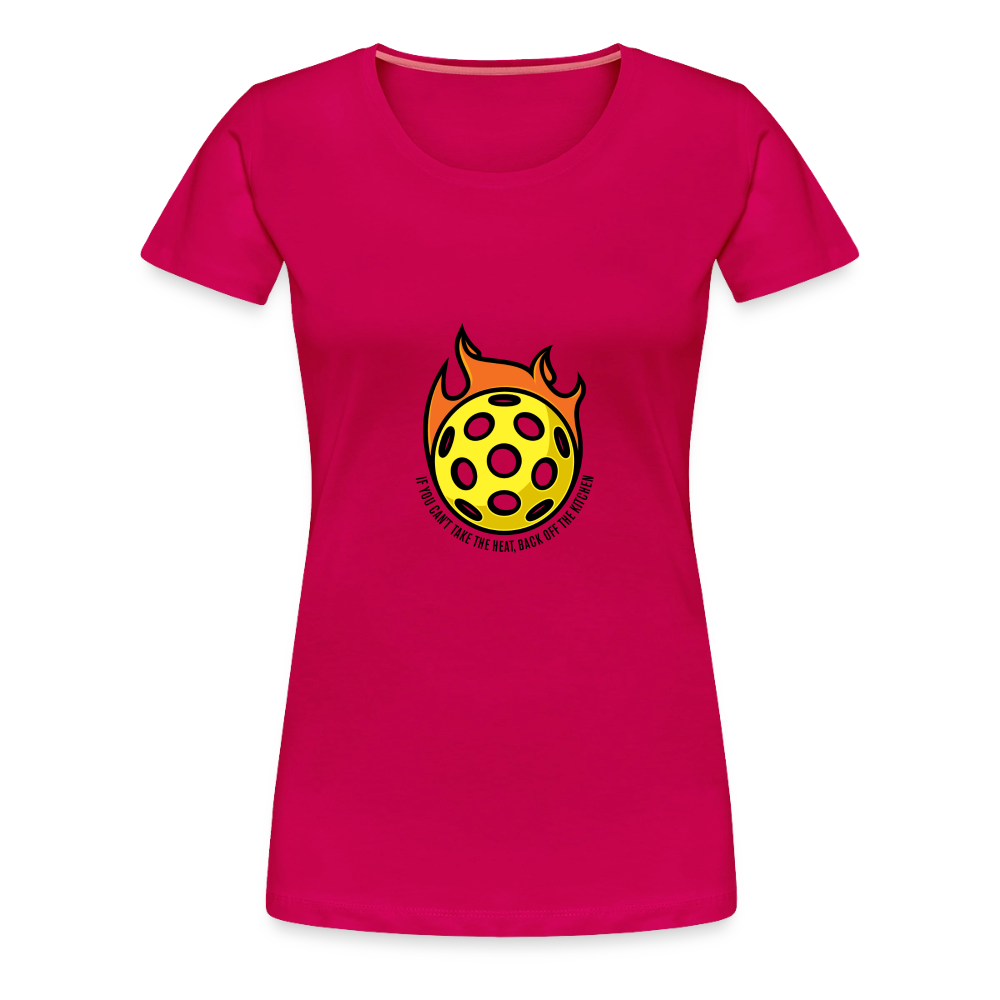 Women's Premium Pickleball T-Shirt in dark pink