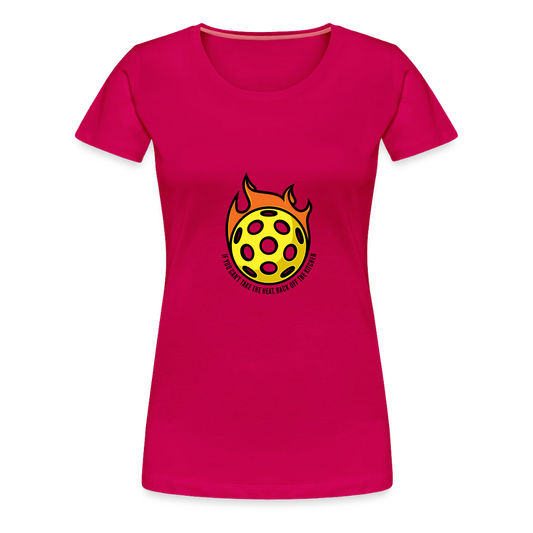 Women's Premium Pickleball T-Shirt in dark pink