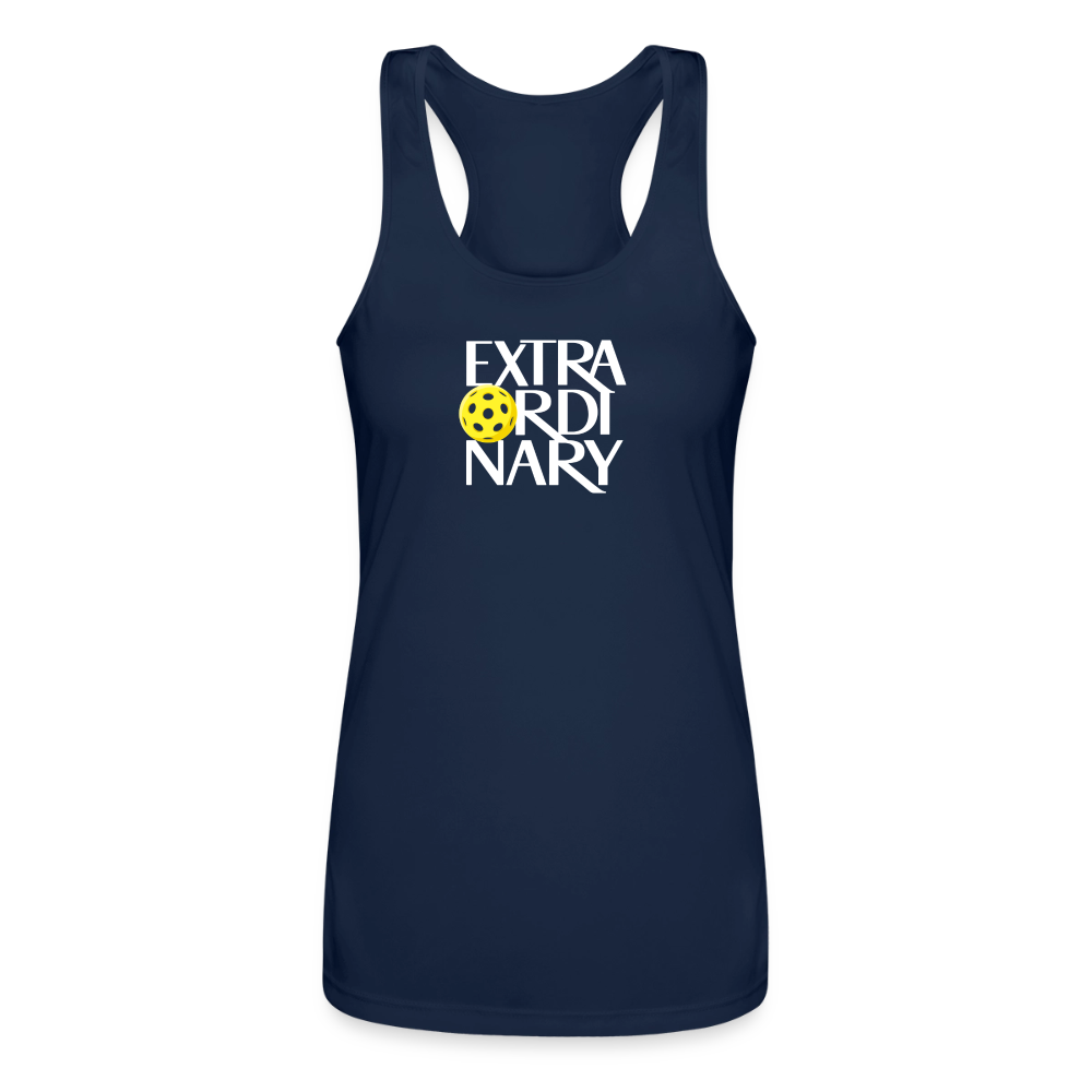 Women's Pickleball Performance Racerback Tank in charcoal