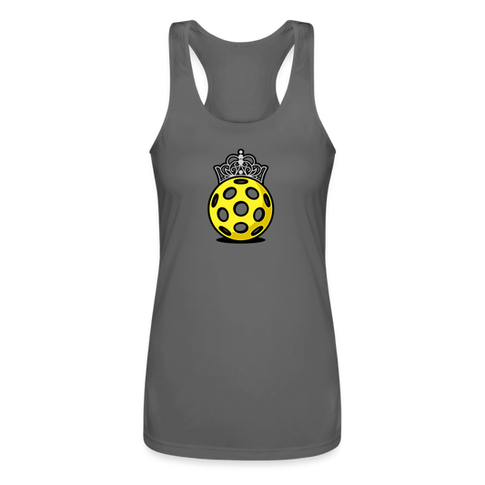 Women's Pickleball Performance Racerback Tank in charcoal