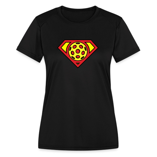 Women's Moisture-Wicking Pickleball T-Shirt in black