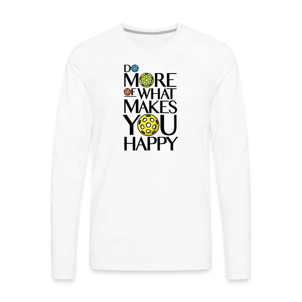 Men's Premium Pickleball Long-Sleeve T-Shirt in heather gray